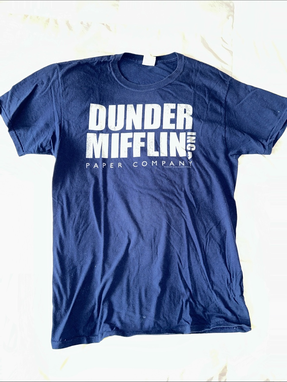DUNDER MIFFLIN Navy Graphic Tee - M